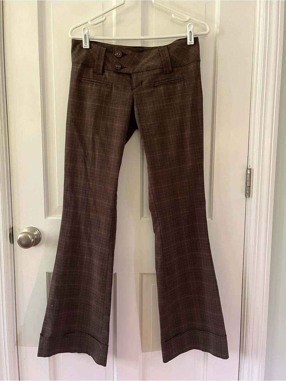 🌟Vintage Y2K Spacegirlz Plaid Low Rise Flare Pant Size 3